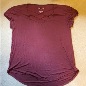 A&E Soft and sexy T-shirt with cross detail